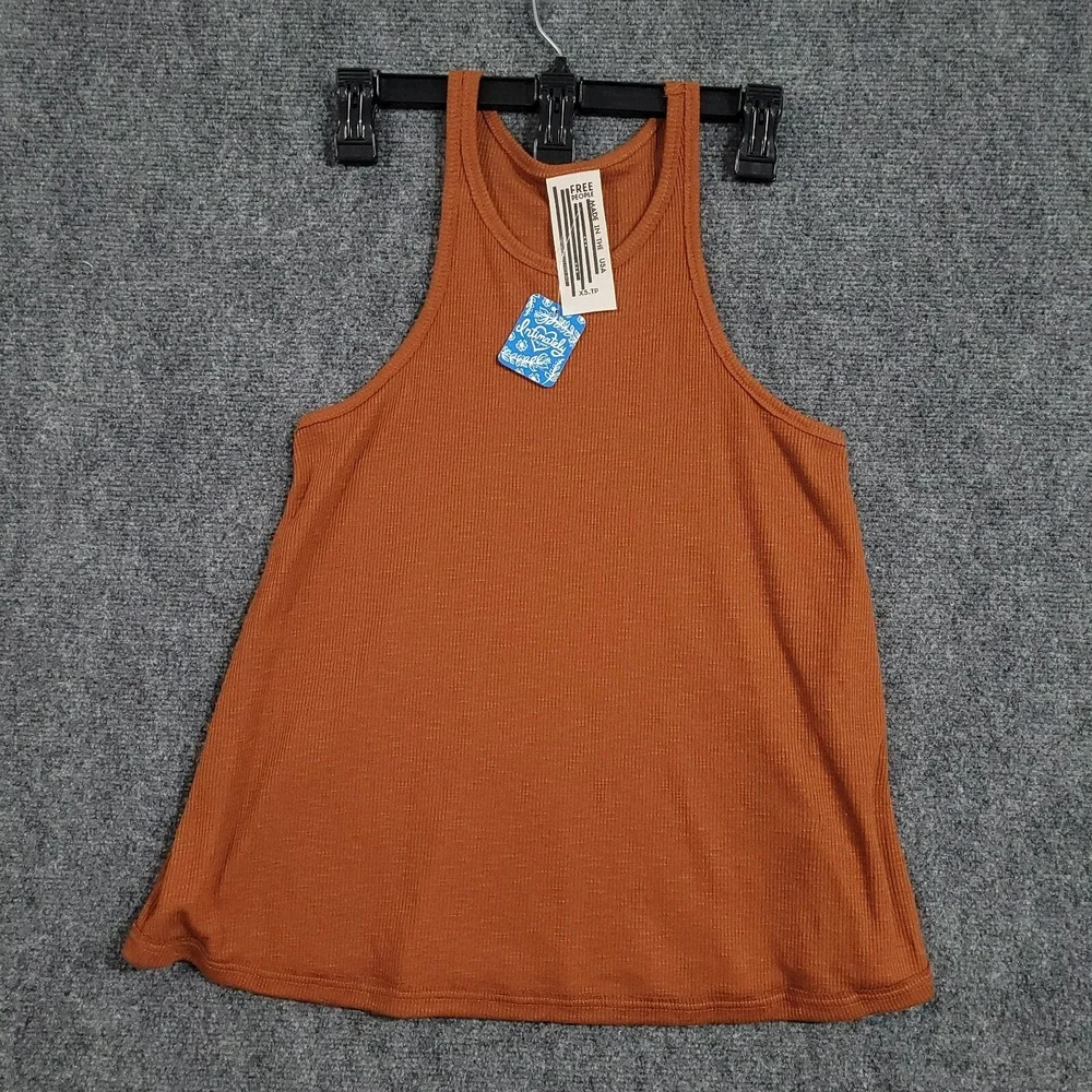Free People‎ Sleeveless Brown Tank Top Shirt - Size Extra Small XS